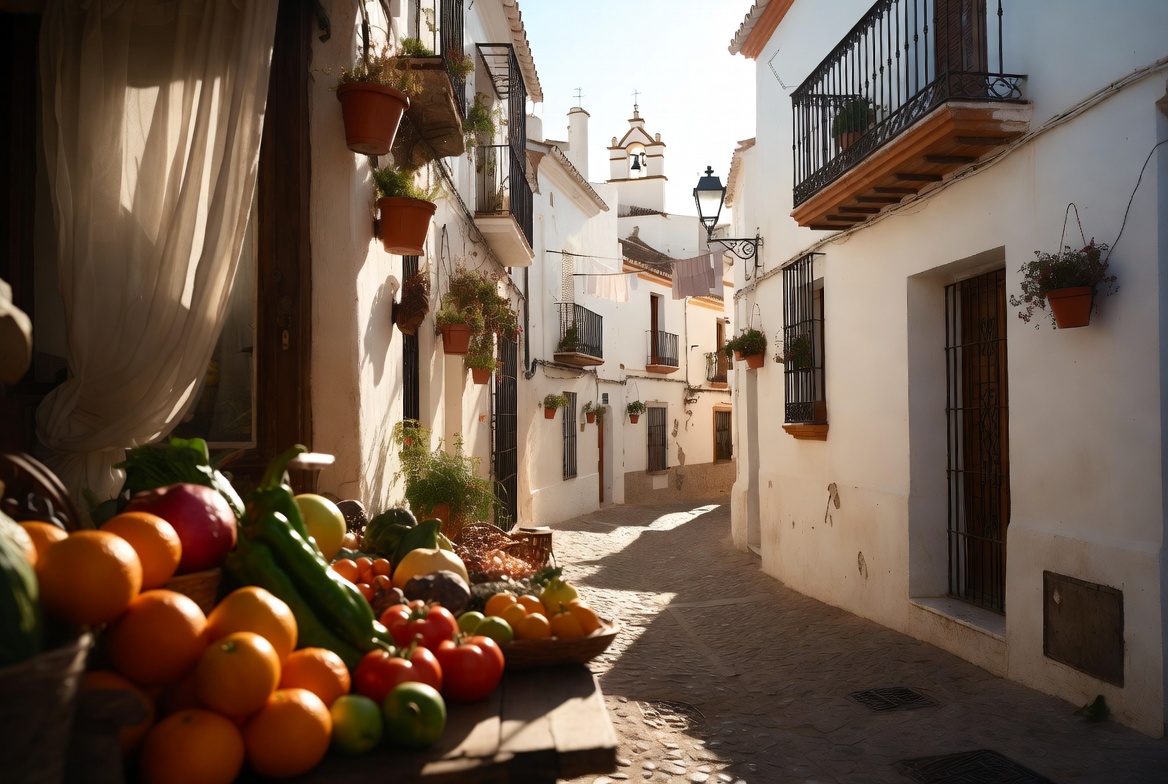 Village andalou aux maisons blanches